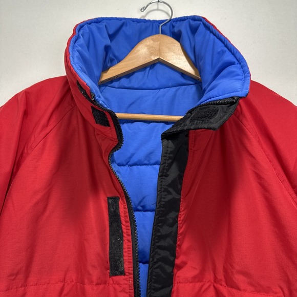 VTG Robern Downhill Racer Coat 1985 SZ XL Red/ Blue Puffer Ski Jacket Reversible - Picture 5 of 12